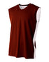 A4 Youth Reversible Moisture Management Muscle (NB2320), Color 'Maroon/White'